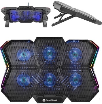 ОХЛАЖДАЮЩАЯ ПОДСТАВКА ДЛЯ НОУТБУКА LED RGB Gamezone Streamer 17