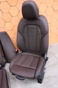 фото thumb №7, Bmw x4 g02 lci салон сидіння диван обшивки mokka sport вентиляція нагрівання