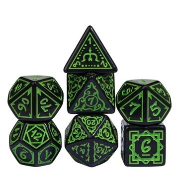 DRUID ZIEMI ZESTAW 7 KOŚCI KOSTEK RPG