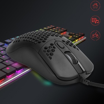 Мышь hxsjx600, геймерская, проводная, компьютерная мышь, RGB, dpi, 800/1600/2400/3200/48