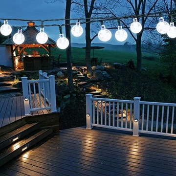 СОЛНЕЧНЫЕ САДОВЫЕ ЛАМПЫ GIRLANDA 100LED, 12m COLD