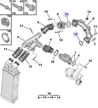 ПРОКЛАДКА ВОЗДУХОПРОВОДА CITROEN PEUGEOT HDI 0382QW