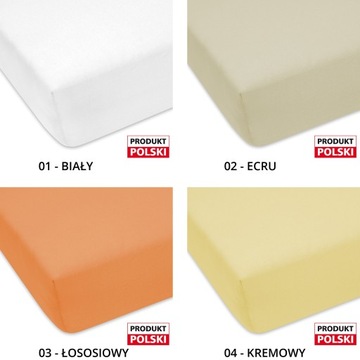 PRZEŚCIERADŁO JERSEY BAWEŁNIANE 70x120 CM Z GUMKĄ DUŻY WYBÓR KOLORÓW