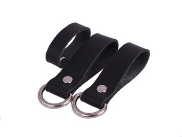 Wojskowy SKÓRZANY Pasek OFICERSKI 4,5cm Jeans Mundur CZARNY