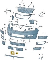 фото thumb №2, Захист решітка радара перед skoda rapid