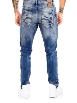 Spodnie Cipo Baxx Jeansy Przecierane Slimfit