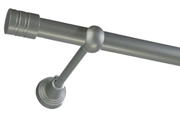 Karnisz metalowy fi 19 pojedynczy 430 cm bez żabek
