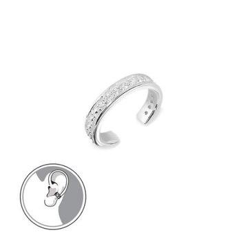 Серебряная серьга с 925 фианитами.