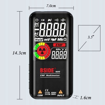 Интеллектуальный мультиметр ЭДС 2 в 1 BSIDE S20