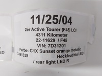 фото thumb №6, Лампа задня комплект 4 szt w кришка w крила bmw 2 f45 lci