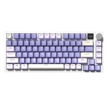 XM58-B Механическая клавиатура с синим переключателем 75% RGB, 3 режима, 2,4G, фиолетовая Таро