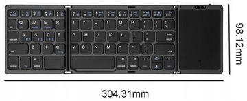 B089T Тройная беспроводная Bluetooth-клавиатура с сенсорной панелью