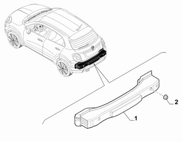 фото thumb №13, Jeep renegade fiat 500x балка бампера зад задняя заднего 00519642230