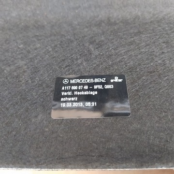 фото thumb №8, Полиця задня mercedes w117 cla sedan a1176900749