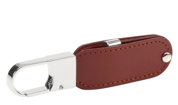 РЕКЛАМНЫЙ ФЛОНКА с логотипом КОЖАНАЯ PDv-26 64 ГБ С ГРАВИРОВКОЙ USB 2.0 10 ШТ.