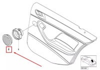 Bmw 3 e46 накладка динаміка двері задніх 65138374761 8374761 oem Зі Шроту, фото thumb