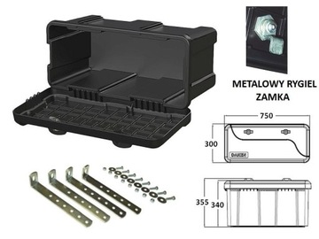 ЯЩИК ДЛЯ ИНСТРУМЕНТОВ DAKEN 750 50,6 Л РУЧКИ ДЛЯ ХРАНЕНИЯ АВТОБУСНОГО ЯЩИКА