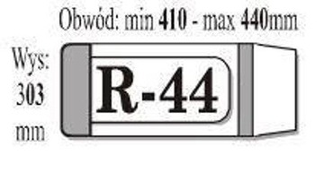 Регулируемая обложка для книги R-44 303 x 410-440 мм.