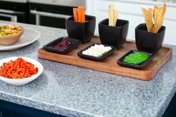 ЧАШКИ ДЛЯ СОУСОВ Поднос для подачи закусок с пиалами, керамика