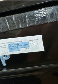 фото thumb №5, Накладки дверные чёрные mercedes s w222 короткий