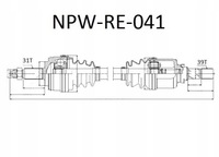 фото thumb №1, Привідний вал привідна ліва renault master fwd 2.3dci 11-