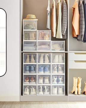 Ящик Songmics 25 x 35 x 18,5 см 0л белый, прозрачный