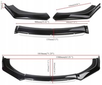 фото thumb №3, Универсальный накладка передней бампера сплиттер спойлер do автомобиль белый