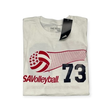 Мужская белая футболка ADIDAS VOLLEYBALL S 73