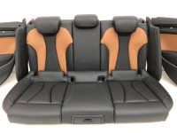 фото thumb №9, Салон кожаный sedan audi a3 8v чёрный коричневый сиденья обшивки заднее сиденье