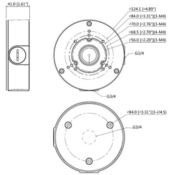 Dahua PFA130-E-Black монтажная коробка черного цвета