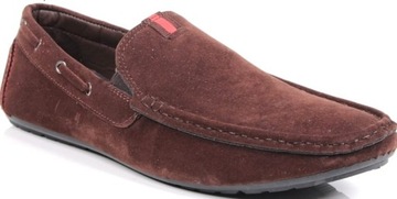 MĘSKIE MOKASYNY BRĄZOWE ZAMSZOWE BUTY WSUWANE CASUAL MUST HAVE SEZONU HOT