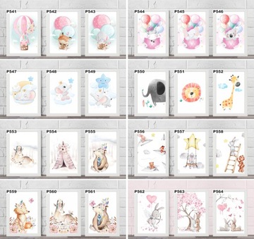 Установите 3 картинки плакаты A3 Pink Bunnies2