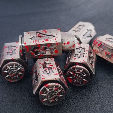 ZESTAW 6 METALOWYCH KOSTEK K6 3,3 CM RPG PAMIĄTKA Z WOJNY