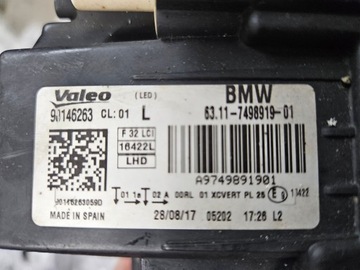 фото thumb №8, Bmw 4 f32 рестайлинг лампа полный led адаптивный перед левая 7498919