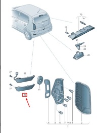 фото thumb №4, Vw up bl rear left бампер отражатель 1s0945701a