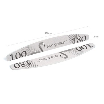 Pilnik do Paznokci Półksiężyc Łódka 100/180 50 sztuk Standard Aba Group
