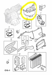 фото thumb №1, Opel astra h 2004- signum воздуходувка воздуховод интерьера вентилятор кондиционера
