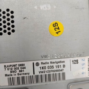 фото thumb №5, Радио оригинальные vw passat b6 1k0035191d