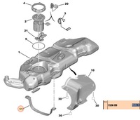 фото thumb №13, Хомут бака топлива peugeot 206 206+ 153689 оригинальный номер