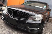 фото thumb №11, Решітка радіатора решітка mercedes w204 c клас 2007-2014 gt panamericana повний чорний