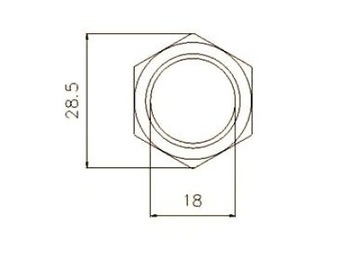 КНОПКА ВАНДАЛЬНАЯ МОНОСТАБИЛЬНАЯ 250В 5А 22х35