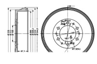 фото thumb №1, Ate гальмівні барабани гальмівні toyota hilux vii hilux viii 2.