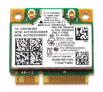 КАРТА WIFI INTEL DUAL BAND WIRELESS-AC 7260 LENOVO
