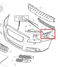 фото thumb №1, Кронштейн бампера права сторона volvo s80 ii 07-16r
