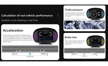 Universal Car HUD OBD2 Prędkościomierz Obrotomierz