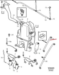 фото thumb №7, Volvo xc90 03- wąż шланг розпилювача лампа