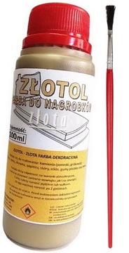 ЗОЛОТОЛОВАЯ КРАСКА для букв на могилах ЗОЛОТО+КИСТОЧКА+