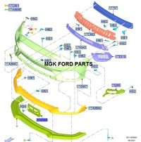 фото thumb №10, Тримач прокладка номерного знака перед mustang 2017-