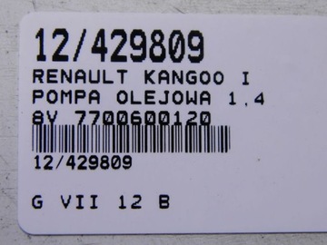 фото thumb №10, Renault kangoo i насос масла 1,4 8v 7700600120