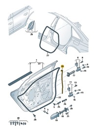 фото thumb №1, Прокладка двері зовнішній ліва audi a6 c8 przedlift aso